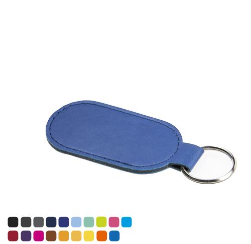 Customised Economy Oval Key Fob In Soft Touch Vegan Torino PU. 