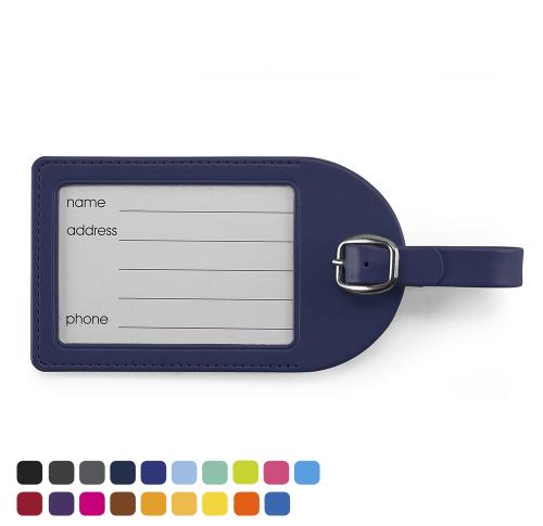 Customised Large Luggage Tag In Soft Touch Vegan Torino PU. 