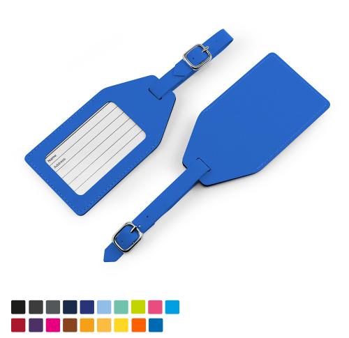 Bespoke Angled Luggage Tag In Matt Velvet Touch, Torino Vegan PU.