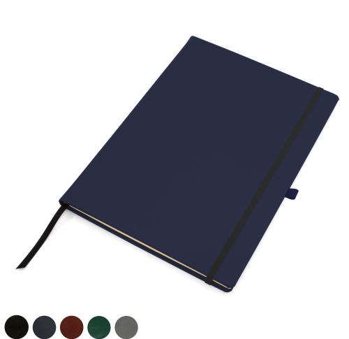 Leather A4 Casebound Notebook With Elastic Strap & Pen Loop, Made In The UK In A Choice Of 6 Colours.