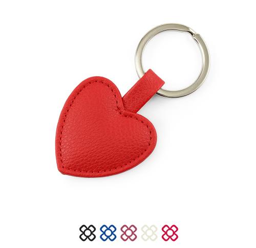 Custom Heart Shaped Key Fob In Recycled Como.