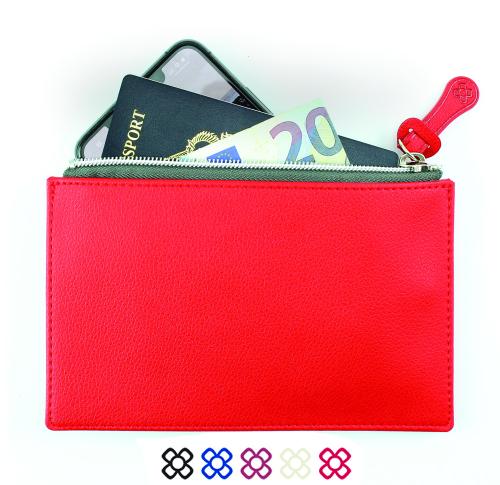 Small Zipped Pouch in recycled Como.