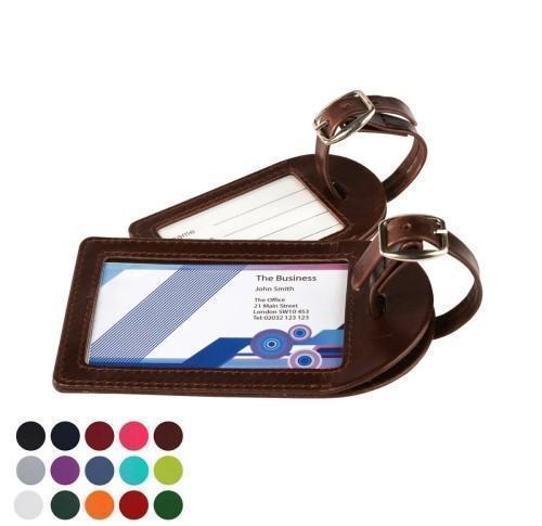 Custom Small Luggage Tags Soft Touch Faux Leather