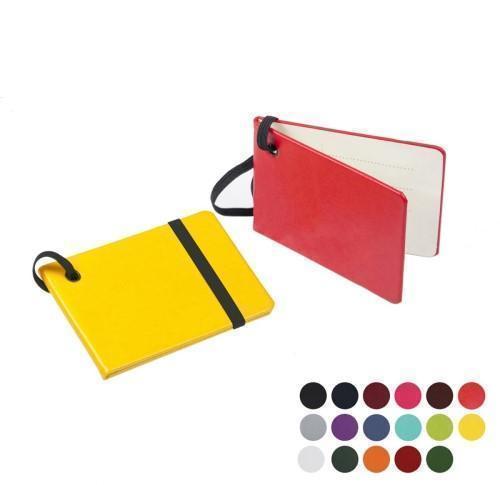 Branded Promotional Notebook Style Luggage Tag With Elastic Retainer
