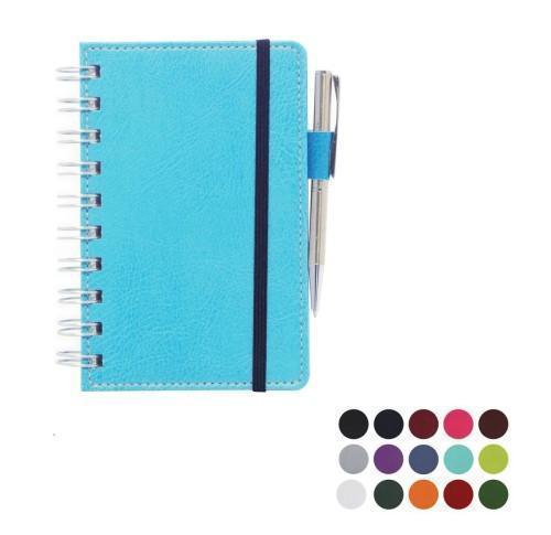 Belluno PU Colours Deluxe A6 Wiro Notebook with soft touch leather look cover