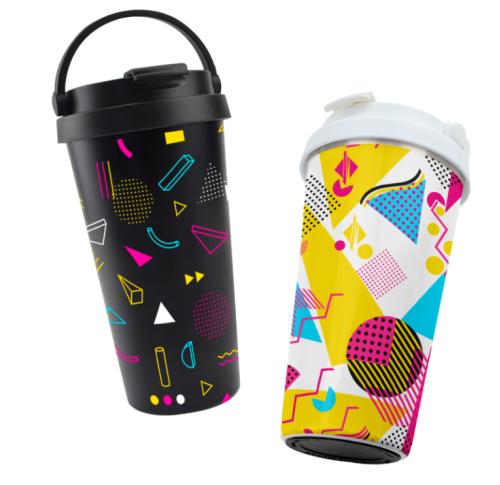 Full Print Colour Insulared Sreel Travel Cup 500ml