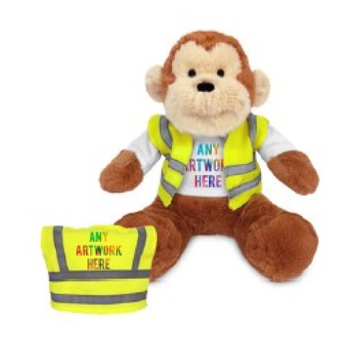Custom Hi Vis Outfit Plush Toys - Teddy Or Monkey