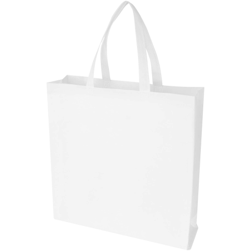 Branded EcoSeal GRS recycled nonwoven gusset tote bag 12L