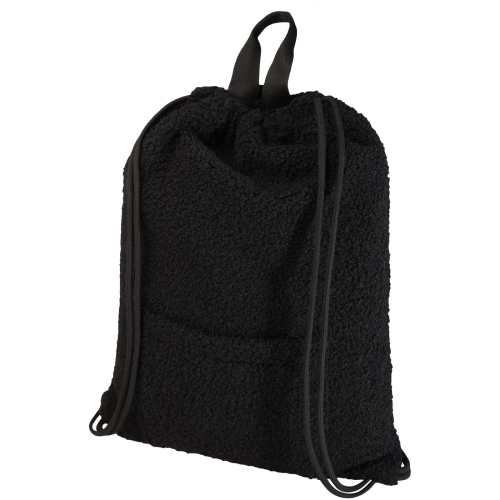Promotional Bear GRS recycled sherpa drawstring backpack 9L