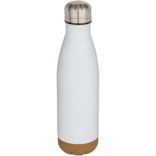 Cove 500 ml double wall vacuum insulated stainless steel water bottle with cork details