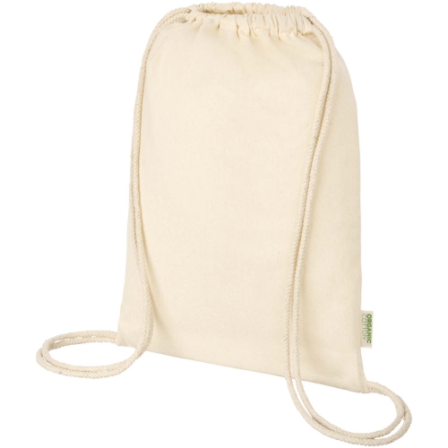 Branded Odisha 100 g/mÂ² OCS organic drawstring bag 5L