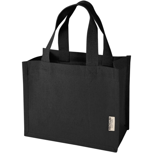Odessa 220 g/mÂ² GRS recycled cotton mini gusset tote bag 9L with Printed Logo
