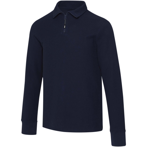Apollo 245 g/mÂ² long sleeve unisex half zip polo