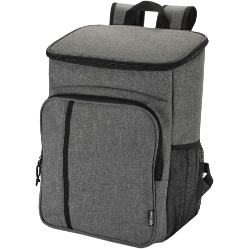 Branded Tundra GRS recycled picnic cooler backpack with cutlery set 20L