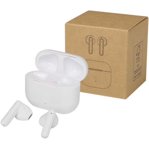 Branded Altais recycled plastic True Wireless Bluetooth earbuds