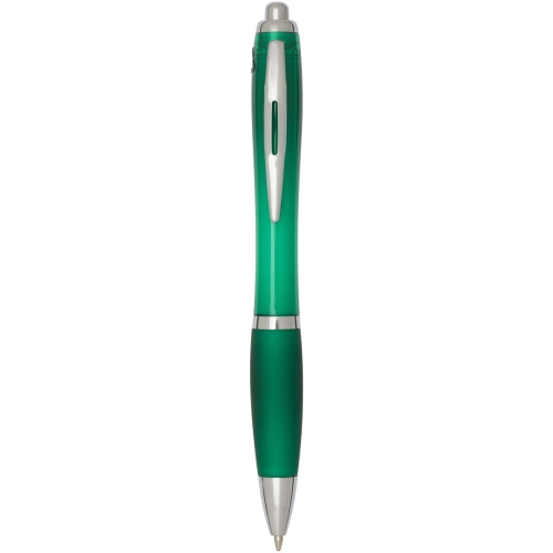 Nash RCS recycled plastic ballpoint pen with coloured barrel and grip (blue ink)