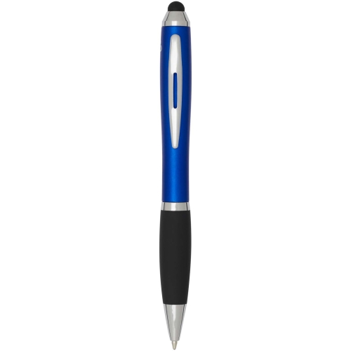 Nash RCS recycled plastic stylus ballpoint pen with coloured barrel and black grip (blue ink)