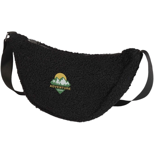Custom Printed Bear GRS recycled sherpa crossbody bag 3L