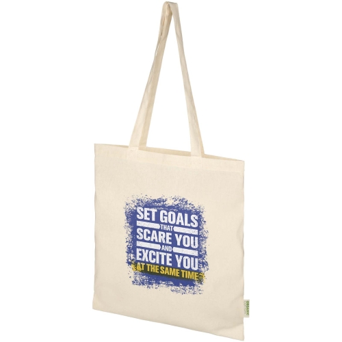 Printed Odisha 140 g/mÂ² OCS organic tote bag 7L
