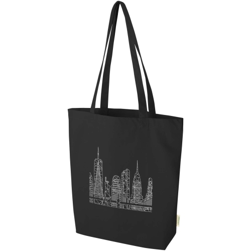 Odisha 180 g/mÂ² OCS organic wide bottom tote bag 11L