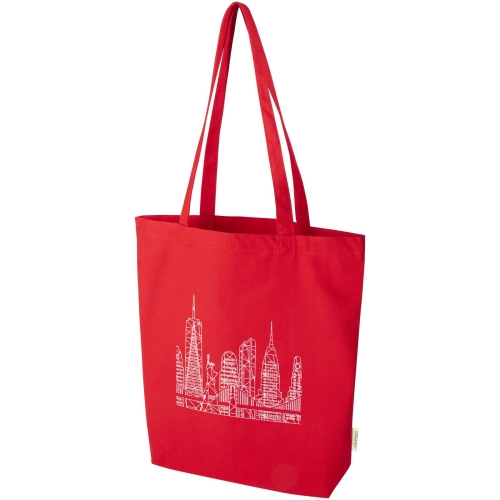 Odisha 180 g/mÂ² OCS organic wide bottom tote bag 11L