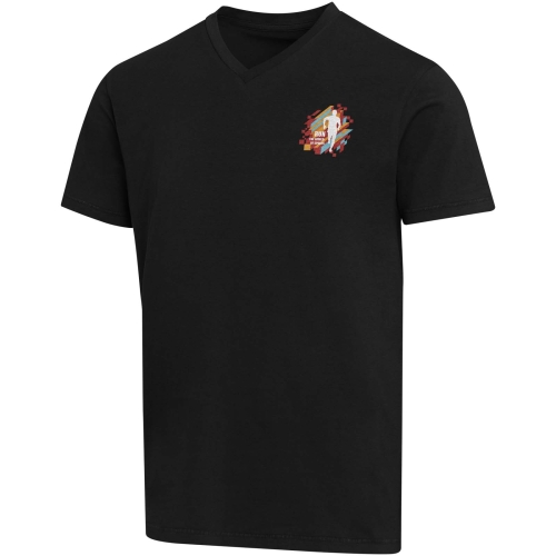 Branded Balfour 200 g/mÂ² short sleeve v-neck unisex OCS organic t-shirt