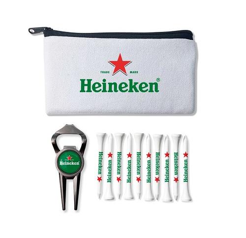 GEO BOTTLE OPENER COTTON CANVAS ZIPPED GOLF BAG SET