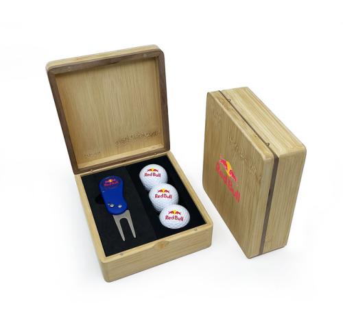 MINI HINGED MAGNETIC BAMBOO FLIX LITE GOLF PRESENTATION BOX