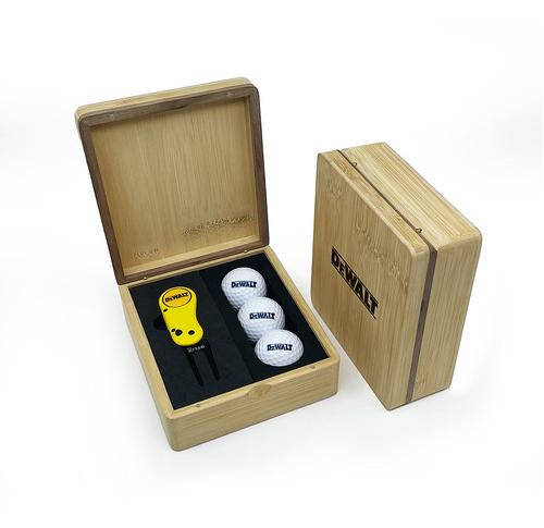 MINI HINGED MAGNETIC BAMBOO FLIX PRO 2.0 GOLF PRESENTATION BOX