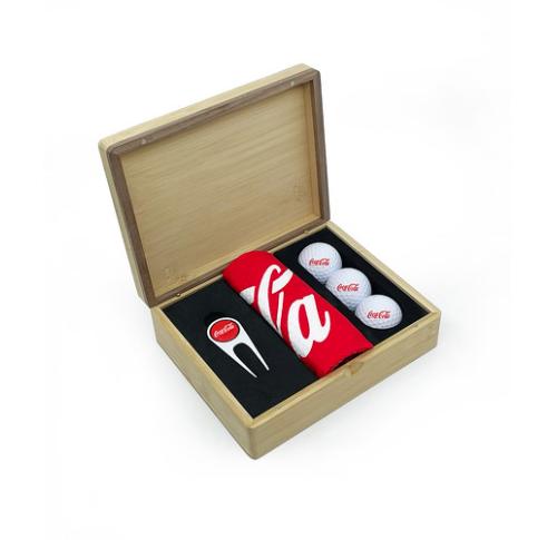 HINGED MAGNETIC BAMBOO REVO GOLF PRESENTATION BOX