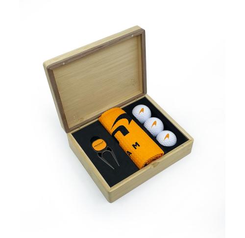 HINGED MAGNETIC BAMBOO QUATRO GOLF PRESENTATION BOX