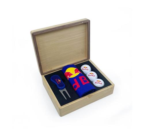 HINGED MAGNETIC BAMBOO FLIX DS GOLF PRESENTATION BOX
