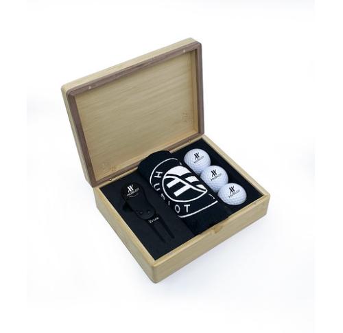 HINGED MAGNETIC BAMBOO FLIX PRO 2.0 GOLF PRESENTATION BOX