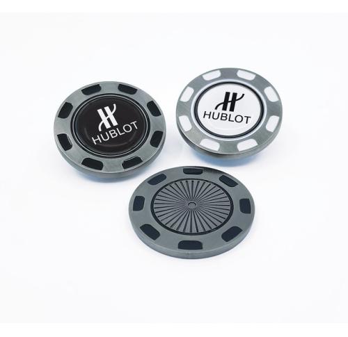 40 MM METAL POKERCHIP WITH REMOVABLE GOLF BALL MARKER