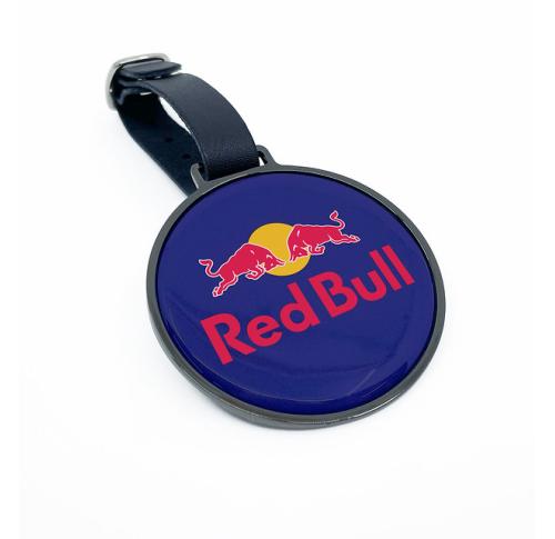 ROUND BLACK NICKEL METAL GOLF BAG TAG