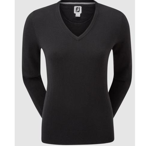FJ (FOOTJOY) WOMEN'S WOOL BLEND V-NECK GOLF PULLOVER