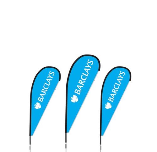 BAT FAN BEACH ADVERTISING FLAG/BANNER WITH GROUND SPIKE 105CM X 270CM