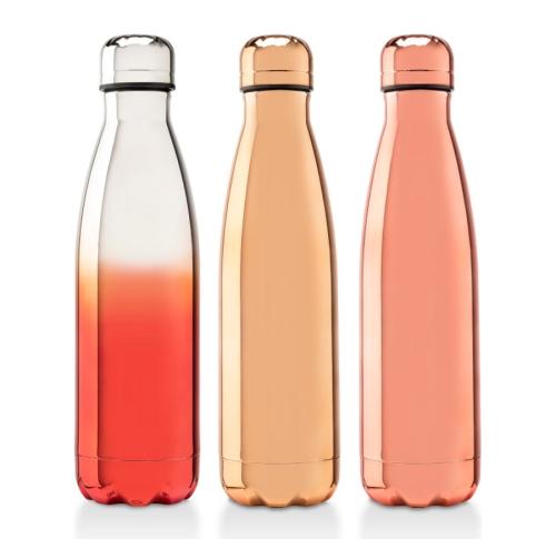 Oasis recycled insulated electroplate thermal, insulated stainless steel bottle - 500ml