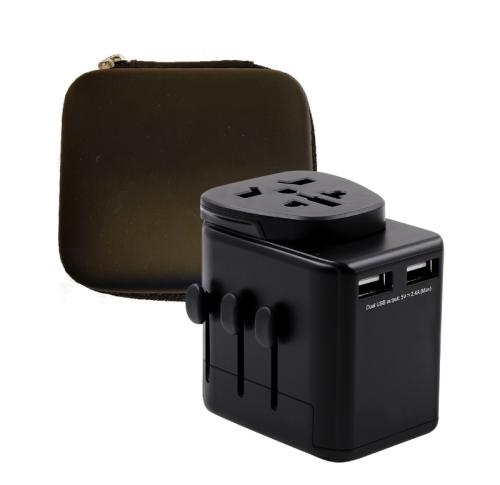 Printed Logo Explorer USB Worldwide Travel Adaptors