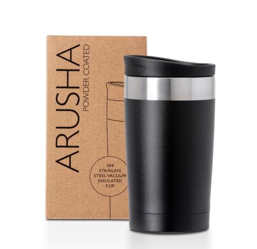 Arusha recycled stainless steel 350ml coffee cup