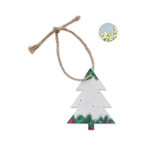 Seeded Hanging Christmas Tree Shaped Ornament