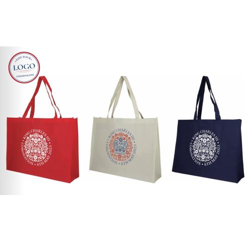 King' s Coronation Commemorative Large Cotton Shopper Tote Bag
