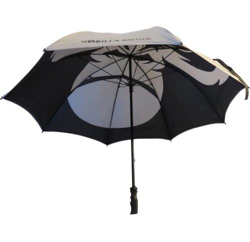 Custom Printed Double Canopy Golf Umbrellas Stormproof 130 cms