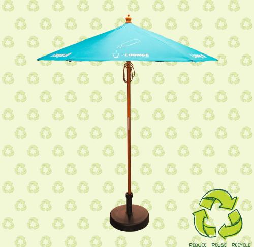 2m Wooden Outdoor Parasols Beer Garden Umbrellas  ECO Printed Logo 