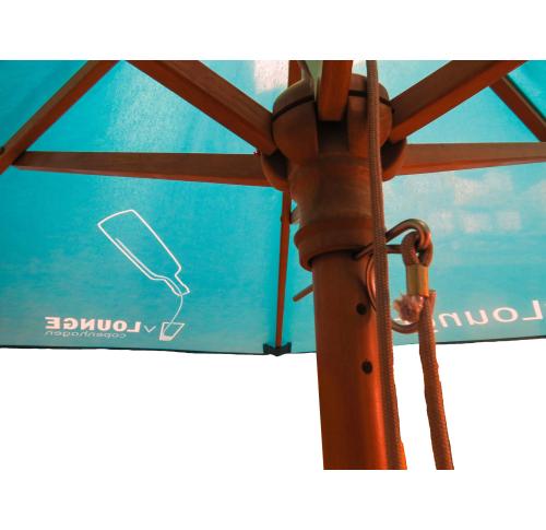 2m Wooden Outdoor Parasols Beer Garden Umbrellas  ECO Printed Logo 