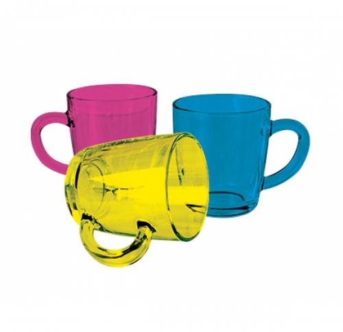 Custom Printed Pantone Matched ColourCoat Glass Coffee Mugs                              