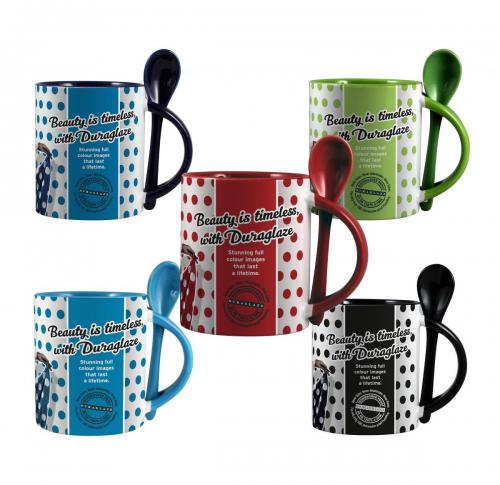 Duraglaze® 11oz Soup & Spoon Two Tone PhotoMug