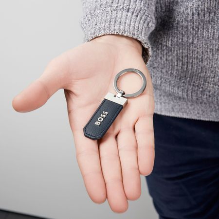 Key ring Classic Grained Navy