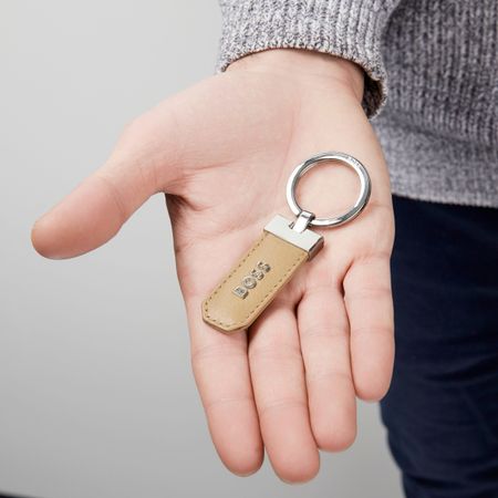 Key ring Classic Grained Camel