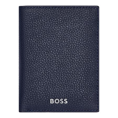 Folding card holder Classic Grained Navy